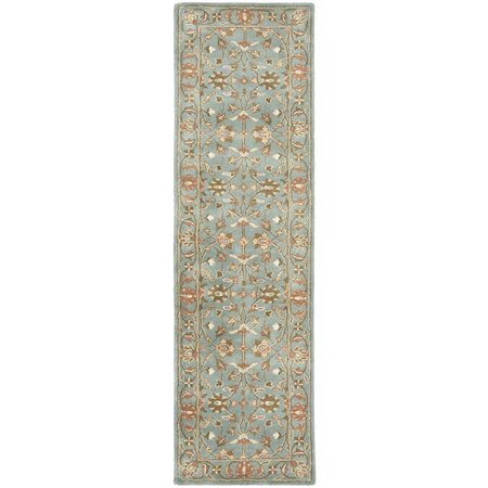 SAFAVIEH 2 ft. - 3 in. x 22 ft. Heritage Hand Tufted Runner Rug - Blue and Blue HG969A-222